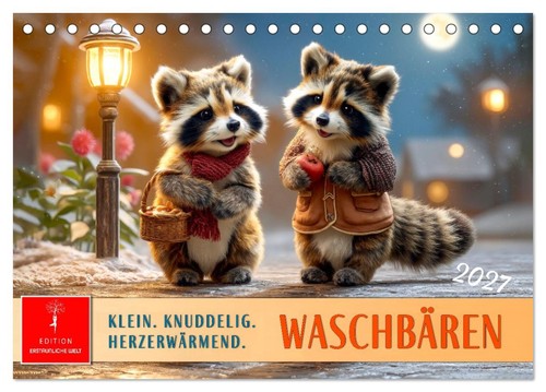 Waschbären klein - waschbären,