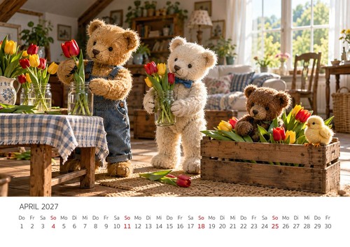 Wandkalender teddy friends - wandkalender,