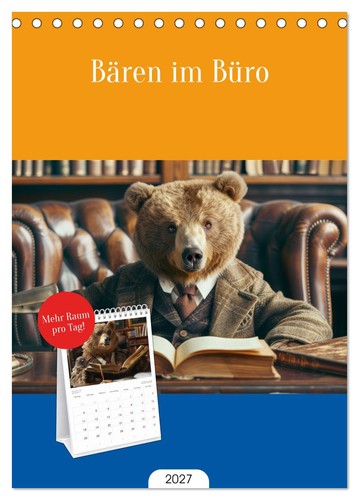 Tischplaner 2027 bären im - tischplaner,